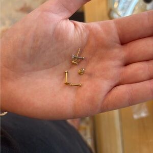 Mejuri Gold and Silver Minimalist Earrings